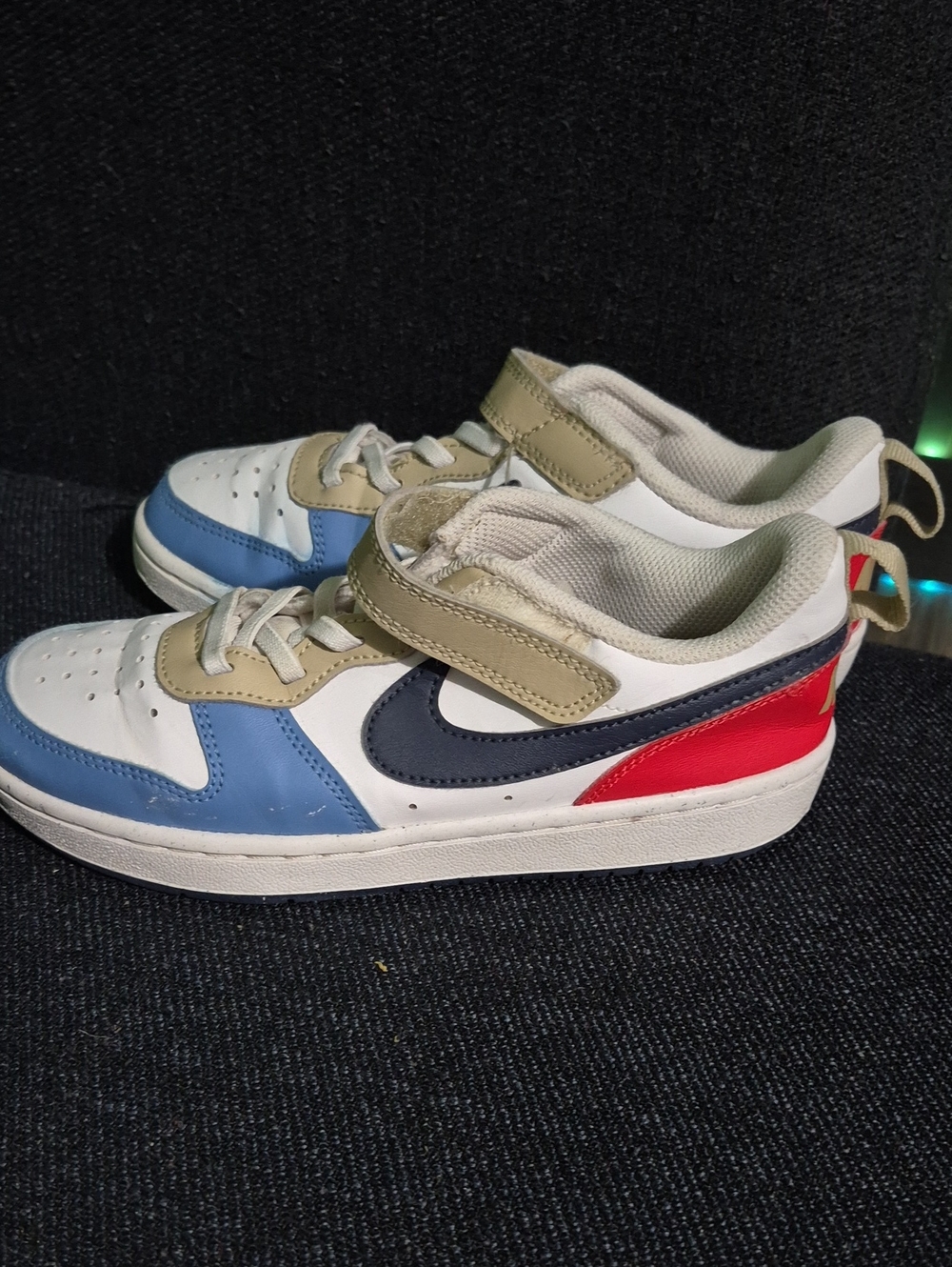 Nike Kids Low-Top Sneakers - White, Blue, Red & Navy